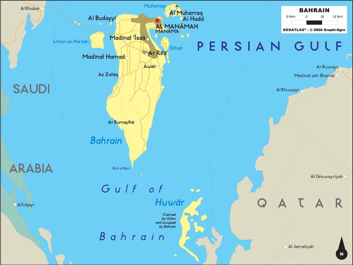 карта Бахрейна в автономном режиме