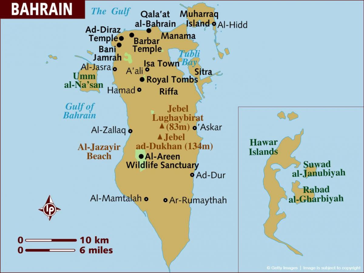 Аль-Бахрейн карте