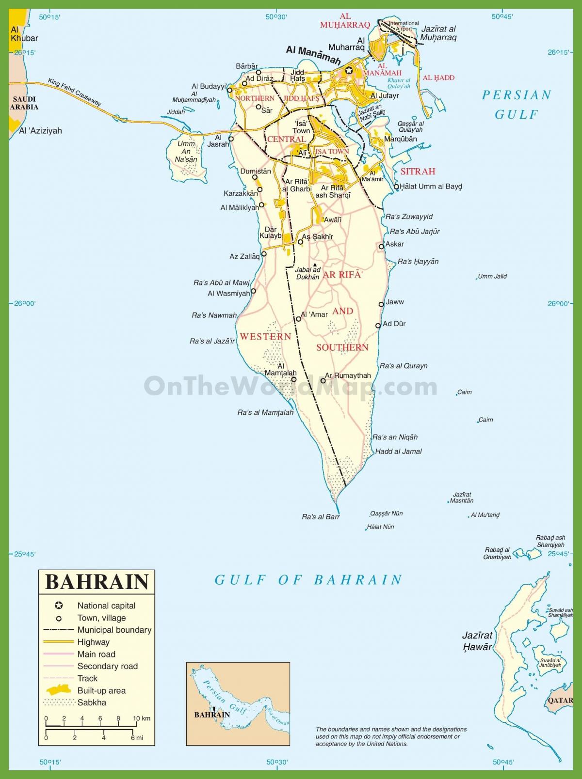 Карта города Бахрейна 