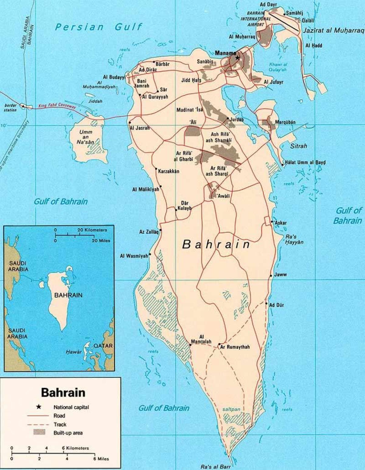 Бахрейн дорогах карте