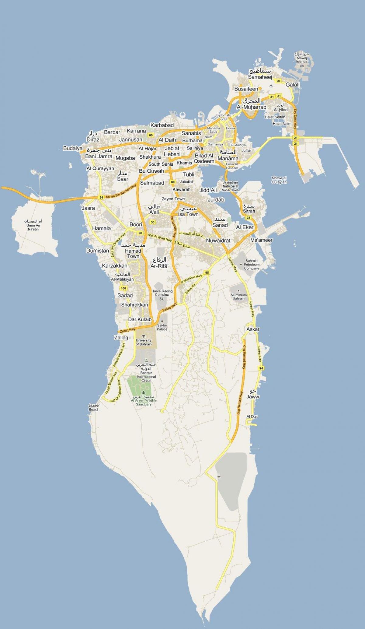 карта улица карте Бахрейна
