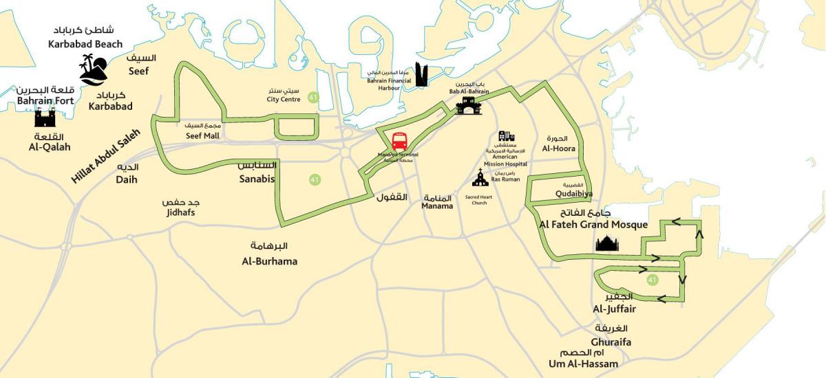 карта города Бахрейна